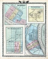 Metropolois, Pinckneyville, Shawneetown, Cairo, Illinois State Atlas 1876
